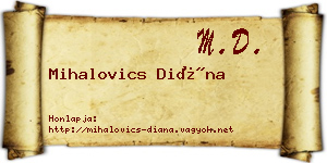 Mihalovics Diána névjegykártya