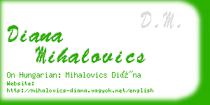 diana mihalovics business card